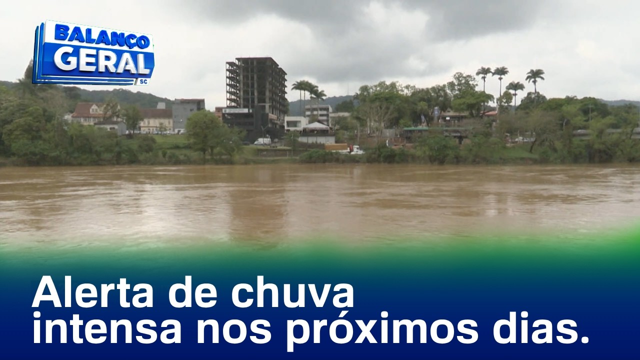 Vale do Itajaí: alerta de chuva intensa nos próximos dias