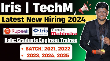 🔥IRIS GET Hiring | Tech Mahindra, Rupeek, Scaler Hiring | OFF Campus Drive 2025, 2024, 2023-2021