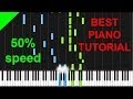 American Authors - Best Day Of My Life 50% speed piano tutorial