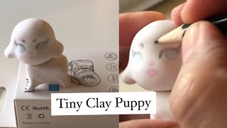 Using Polymer Clay Sculpey : Making a tiny puppy girl toy figure sculpture