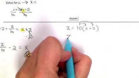 ALEKS:  Solving for a variable inside parentheses in terms of other variables (KC)