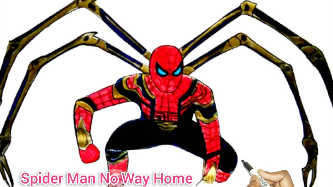 SPIDER-MAN: NO WAY HOME - MOVIE (2021) | How To Draw Spider-Man No Way ...