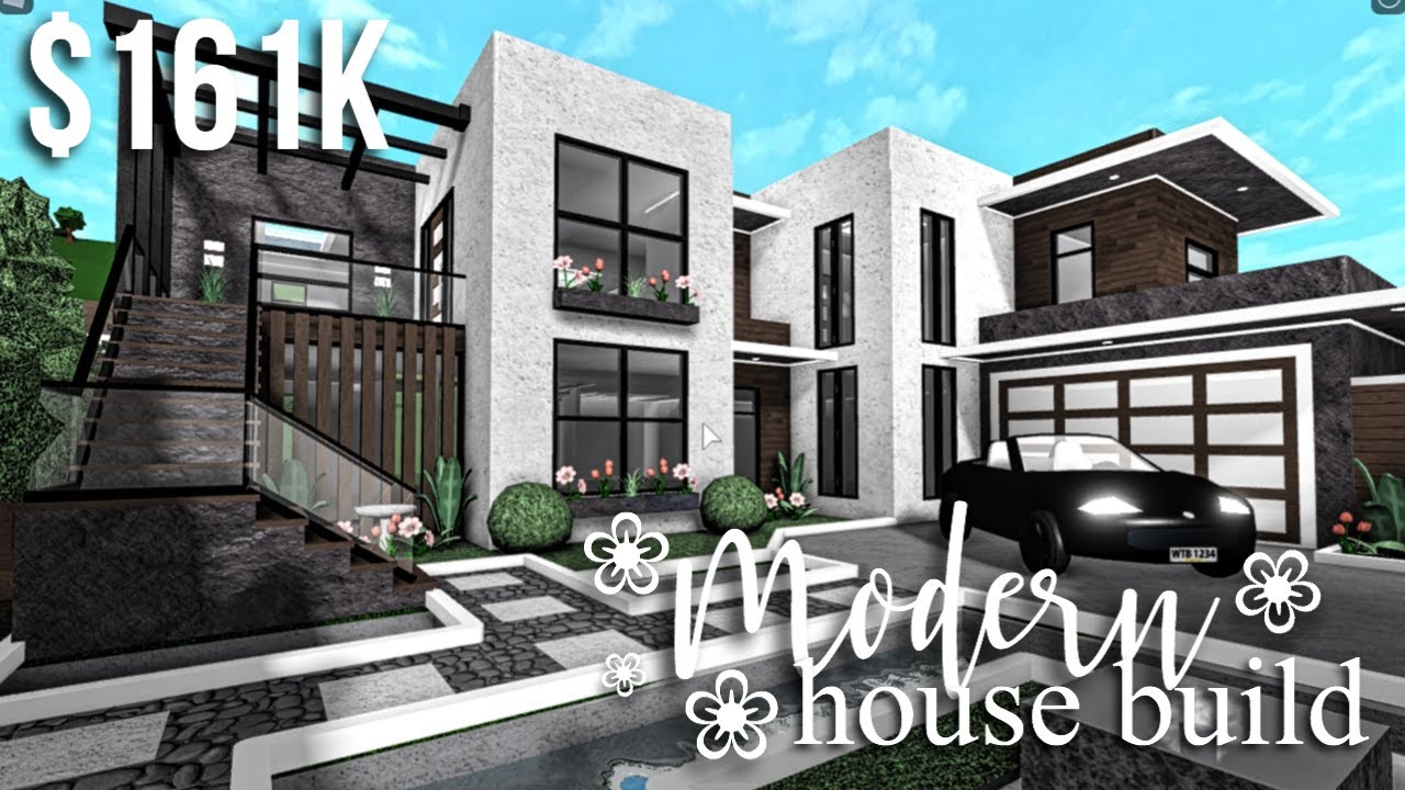 Modern House Build Roblox Bloxburg Gamingwithv Youtube - roblox modern houses bloxburg modern houses