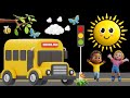 3D Baby Sensory | Wheels on the Bus Adventure with High Contrast | Visual Stimulation and Fun Music