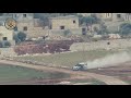 شاهد|| تدمير سيارة عسكرية لعصابات الأسد ومقتل جميع من بداخلها على محور كفربطيخ بريف إدلب الجنوبي.