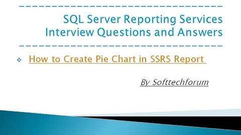 How to Create Pie Chart in SSRS Report
