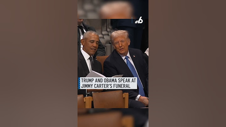 Trump and Obama spotted speaking at Jimmy Carter's funeral