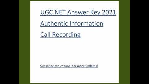 Official Update on UGC NET Answer Key 2021 from NTA Executive.  Release Date and other details.