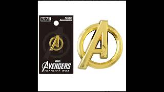 Avengers A Logo Gold Colored Pewter Lapel Pin