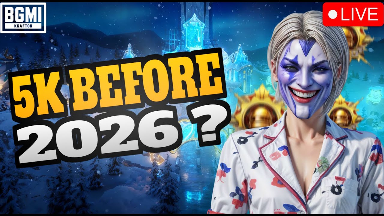 5K BEFORE 2026? 😱 BGMI LIVE GRIND | ROAD TO 5,000 SUBS - YouTube
