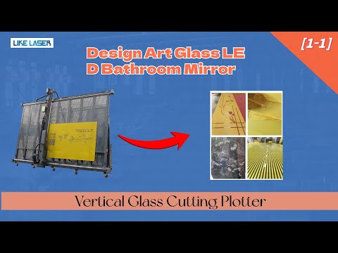 vertical glass cutting plotter - cut the designs directly on the glass make LED mirror