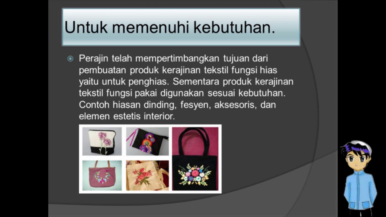 Jenis Dan Karakteristik Kerajinan Tekstil Prakarya Vii 1 Youtube