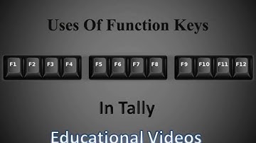 Uses of Function Keys in Tally.ERP 9