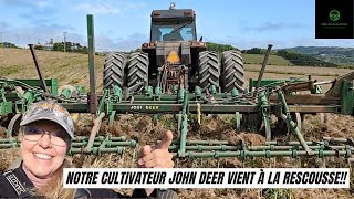Notre cultivateur John Deer vient à la rescousse!! #agriculture #johndeere