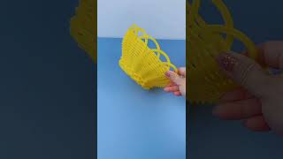 beautiful Home decoration basket 🧺 plastic basket 🧺 Cut-Cut Crafts CCC #diy #craft #basket #shorts
