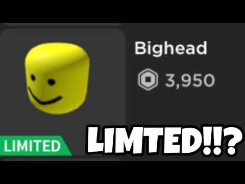 Roblox BigHead Went LIMTED 4 000 Robux YouTube Hqdefault 