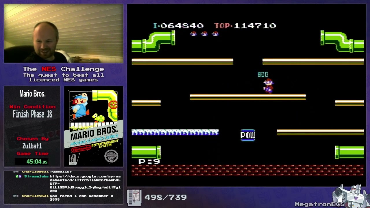 NES Challenge: Game #498: Mario Bros.