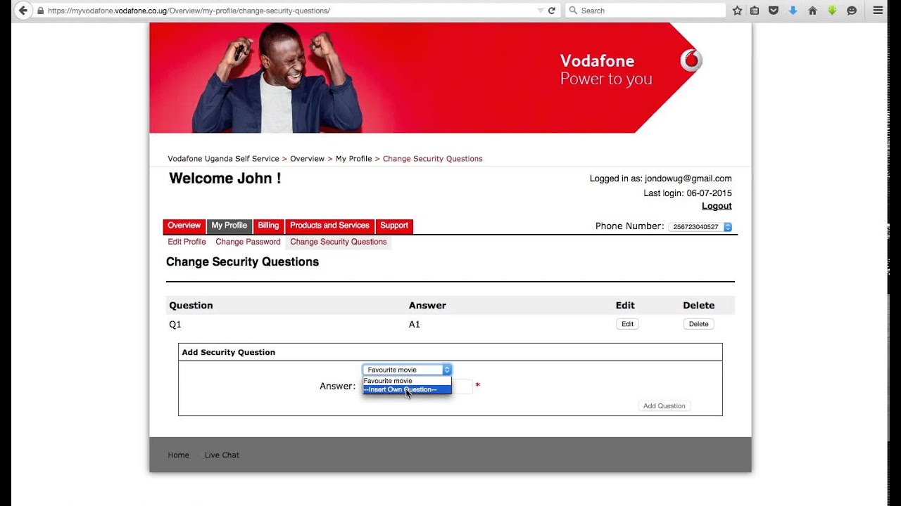 Step 5 How to edit your security question - YouTube