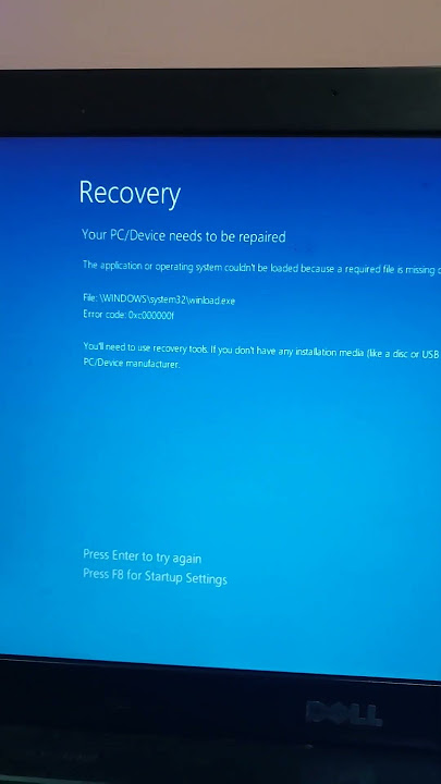 Windows Error, please help me solve it. 'your PC/device needs to be repaired. winload.exe missing'