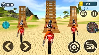 Extreme Motocross Beach Bike Stunt Driving - Motorbike Racing Best Bike Game - Android Gameplay screenshot 3