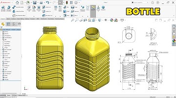 SolidWorks Tutorial: Plastic Bottle with Wave Pattern Design