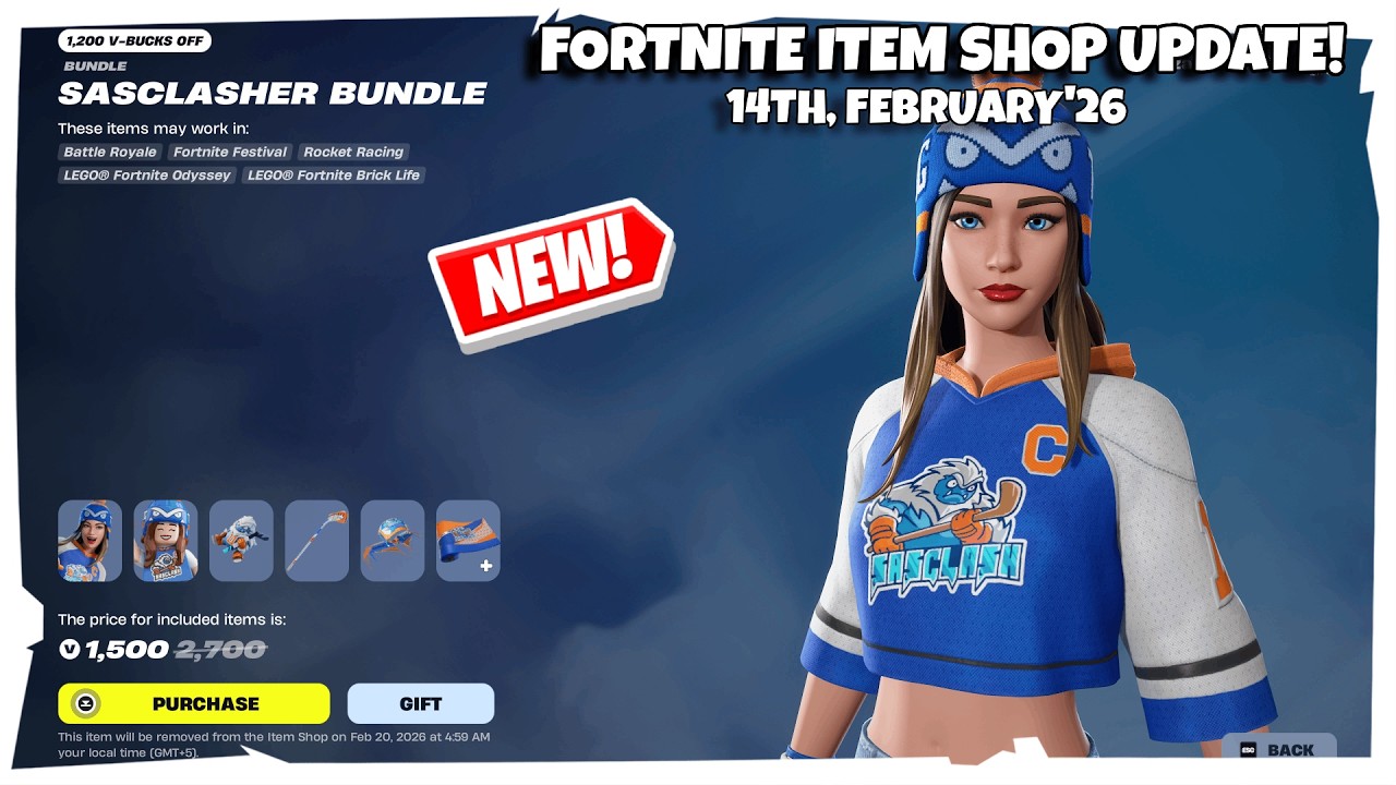 SASCLASHER BUNDLE JUST DROPPED! 💥 Fortnite Shop Update! (February 14, 2026)