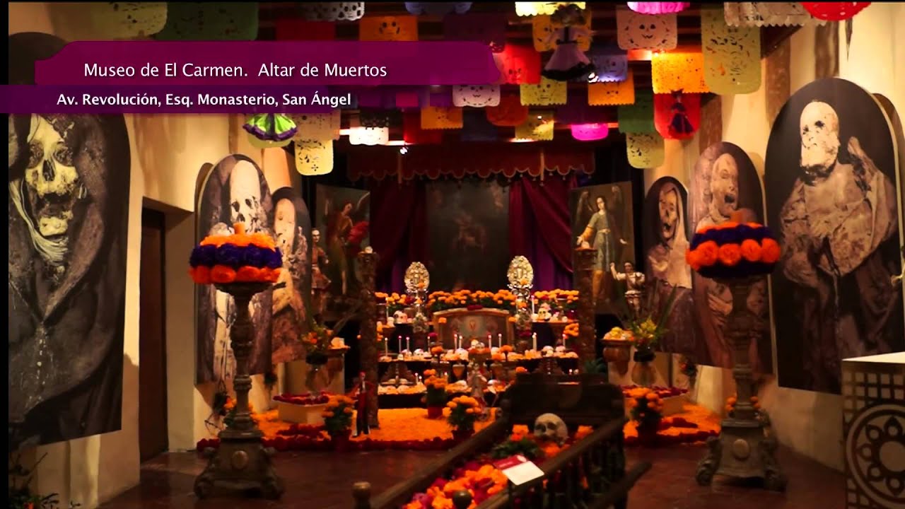 dia de muertos dibujos Altar de Muertos en el Museo de El Carmen
