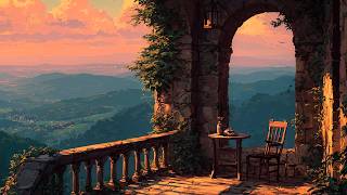 Sunset from a Castle Balcony | Calm Fantasy Music
