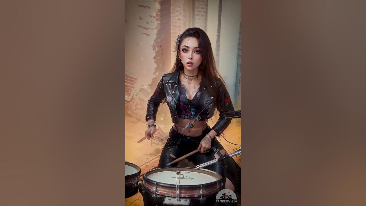 This Is My Last Resort 🥁 Drum Cover AI Remix #stablediffusion #paparoach #drumcover #girldrummer