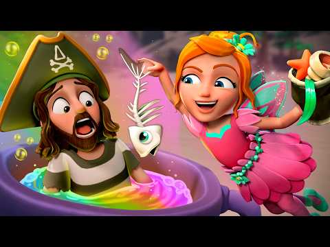 Super Sneaky FAiRY POTiON!! Adley Magic turns PiRATE DAD into a scary DiNOSAUR with TURKEY FEET?!