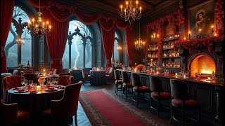 ๐ป Gothic Victorian Parlor Ambience | Rain, Thunder, Fireplace, Cello Music, & Cozy Tavern Sounds