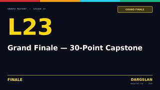 Lesson 23 — 🎉 Grand Finale — 30-Point Capstone