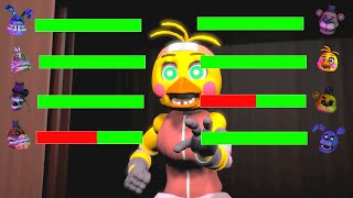 [Sfm Fnaf] Slasher Vs Anime Animatronics With Healthbars