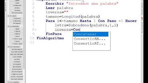Palíndromo PSEINT TIC 2 Bachillerato IES Monterroso