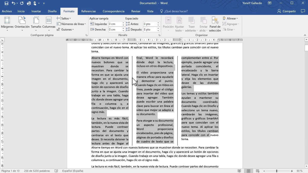 Insertar Columna En Word Manejo de columnas en Word - YouTube