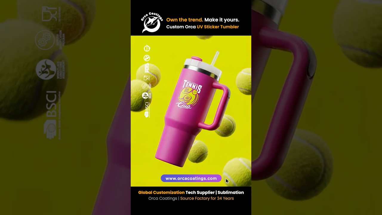 Turn the Best-Selling 40oz Tumbler into Your Brand 🚀 | Orca UV #Sticker #CustomTumbler #40ozTumbler