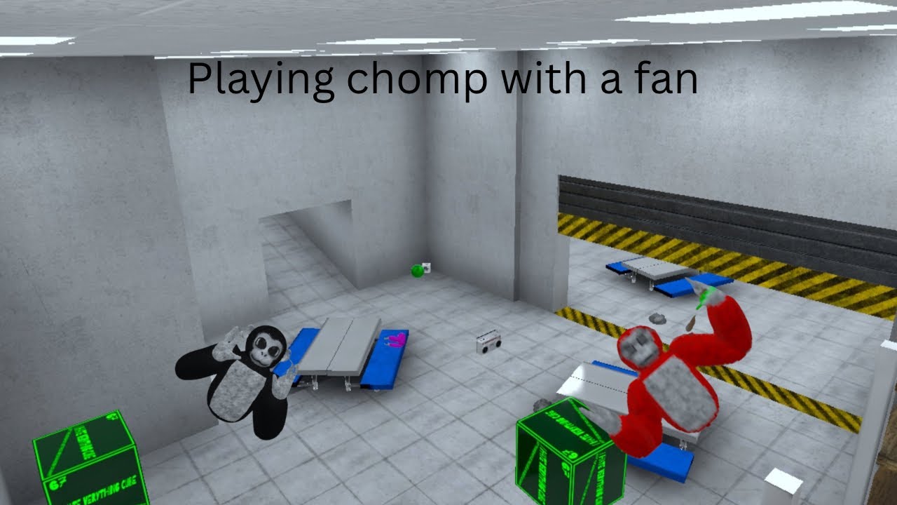 Playing chomp VR with a fan - YouTube