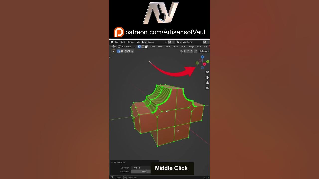 How To Symmetrize A Mesh In Blender 3.4