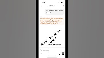 Chatgpt Unusual activity error? Their server seems to be down.  This I gathered from internet