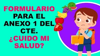 Soy Docente: FORMULARIO PARA EL ANEXO 1 DEL CTE. ¿CUIDO MI SALUD? by Soy Docente 11,196 views 11 days ago 6 minutes, 10 seconds