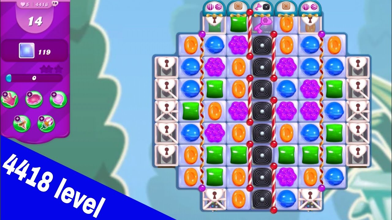Hard level Candy crush Saga level 4418 Clear all the jelly