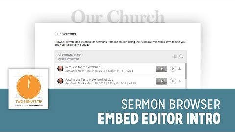 2-Minute Tip: Sermon Browser Embed Intro