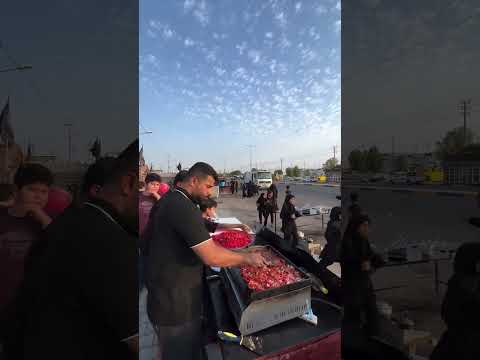 خدمة زوار الامام الحسين عليه السلام طريق المشايه الى كربلاء زيارة الاربعين