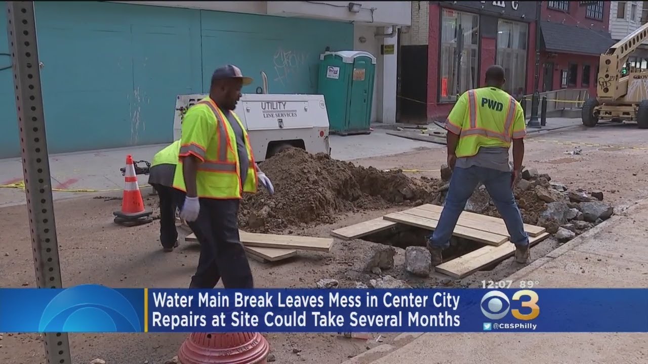 Water Main Break Leaves Mess In Center City
