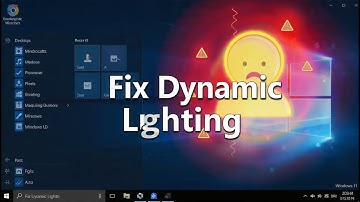 How to Fix Dynamic Lighting Not Working in Windows 11