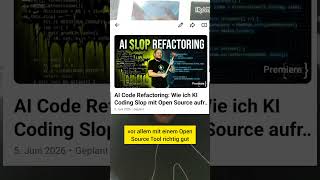 AI Code Refactoring mit Opus 4.8 live mit Roland Golla auf YouTube #opus48 #claude #refactoring