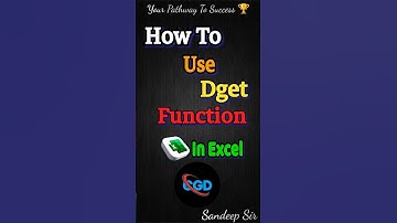 How to use DGET FUNCTION in excel tips and tricks 💯💫#exceltips #tutorial #trendingshorts