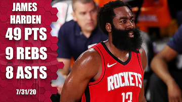 James Harden drops 49 points in Rockets’ NBA bubble debut vs. Mavs | 2019-20 NBA Highlights
