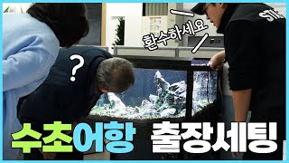 수족관 방문 설치 다녀왔습니다! (수초어항 출장세팅)