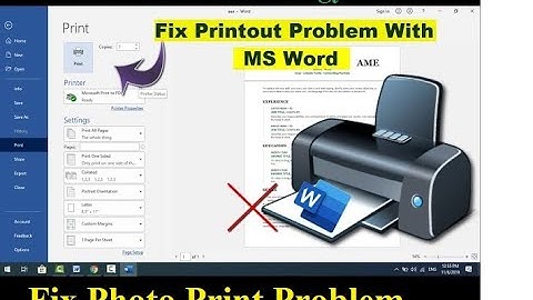 Photo not printing in MS Word | Fix Photo not Printing Problem | How to fix Photo not printing